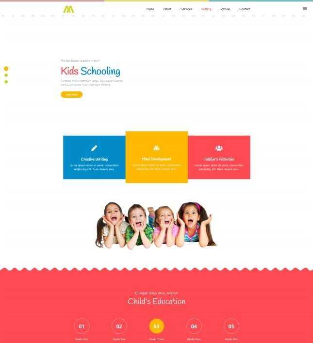 婴幼儿早教儿童培训机构网站HTML模板 - 网创&网赚 项目教学