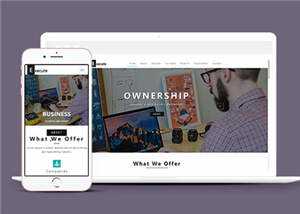 企业服务执行动态HTML网页模板下载 - 网创&网赚 项目教学