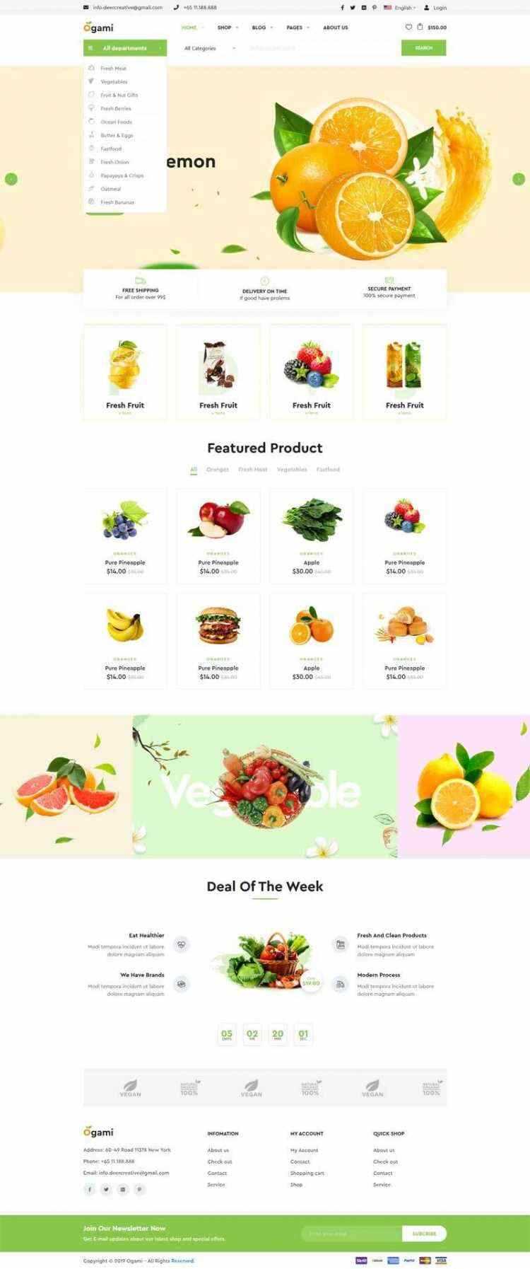 多用途的响应式食品商城网站 - 网创&网赚 项目教学