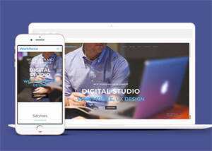 简洁网页设计工作室网站模板 - 网创&网赚 项目教学