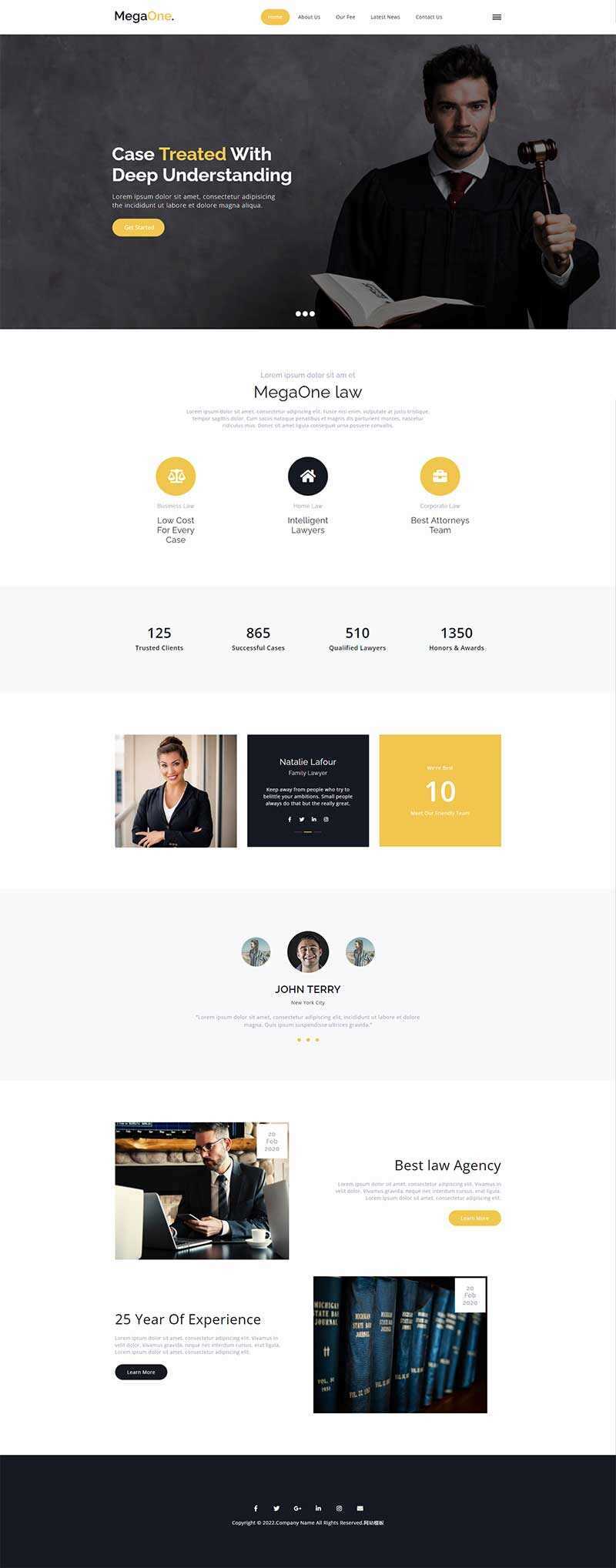法律咨询服务机构HTML5网站模板 - 网创&网赚 项目教学