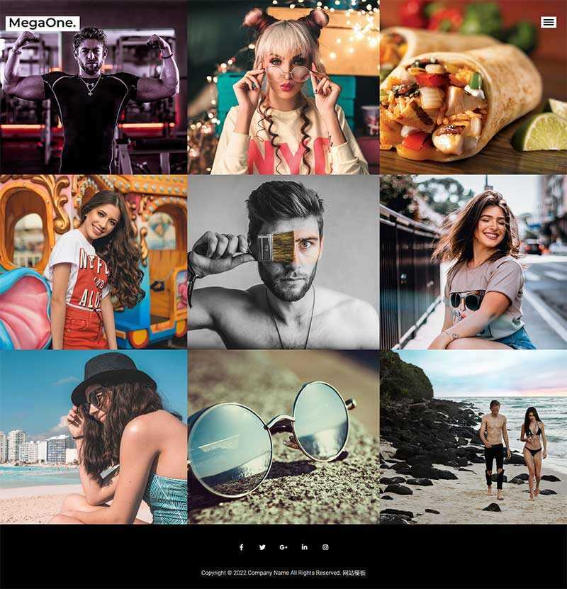 创意摄影作品图片集分享网站html模板 - 网创&网赚 项目教学