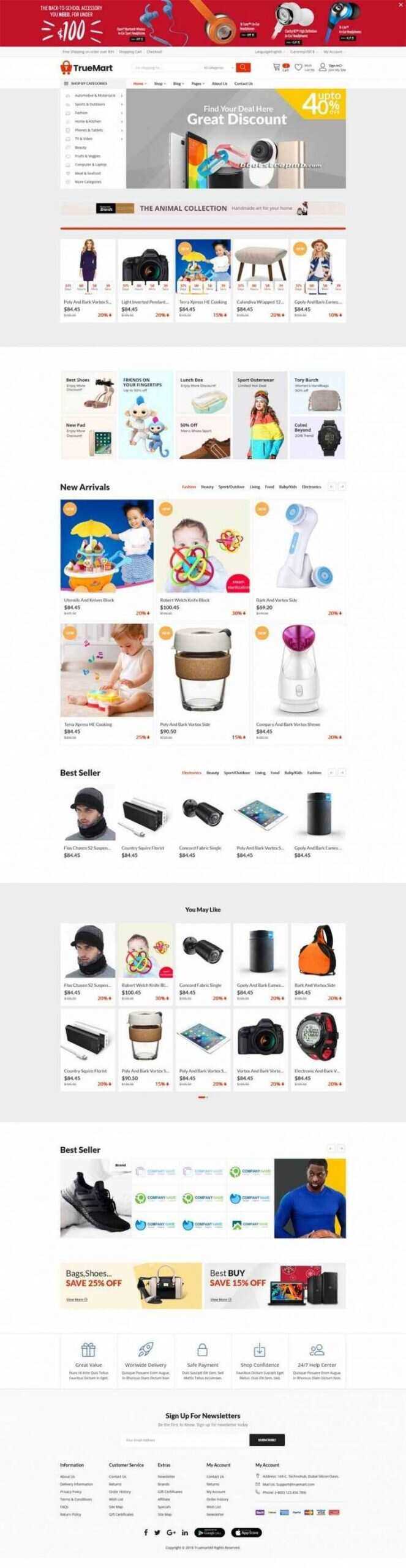 Bootstrap响应式大型综合超市商城 - 网创&网赚 项目教学