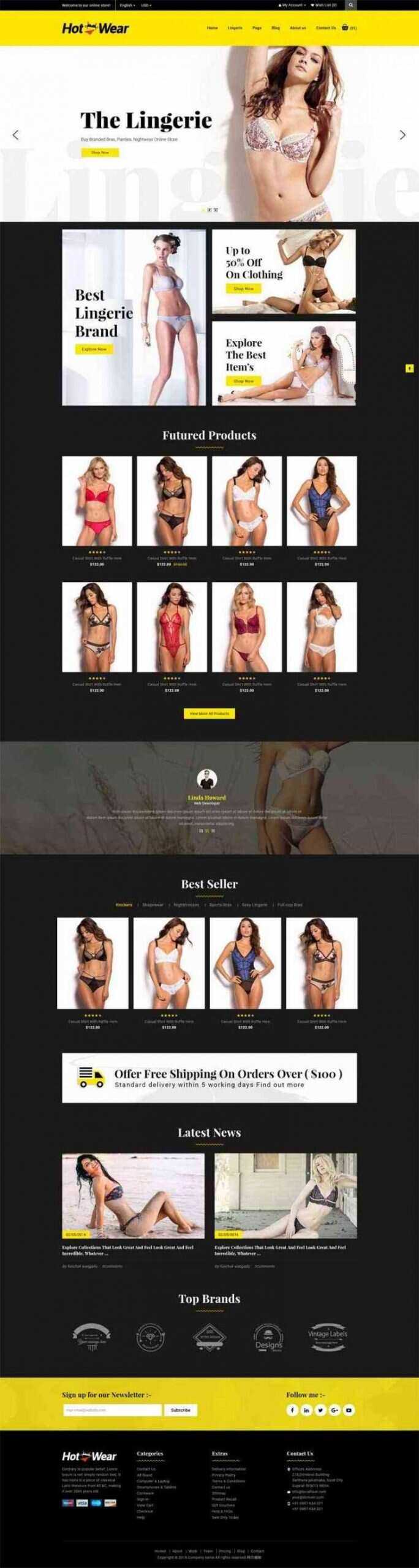 bootstrap响应式时尚女性内衣内裤购物商城网站 - 网创&网赚 项目教学