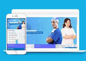 宽屏专业医疗机构网站模板下载 - 网创&网赚 项目教学