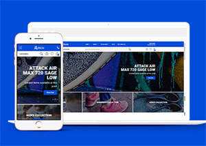 宽屏时尚运动鞋购物类网站模板 - 网创&网赚 项目教学