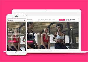 宽屏减脂瘦身运动计划网站模板 - 网创&网赚 项目教学