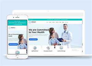 宽屏医院医生介绍类网站模板下载 - 网创&网赚 项目教学