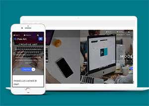 响应式艺术创作类公司网站模板 - 网创&网赚 项目教学