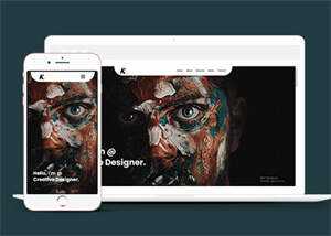 简洁设计师求职简历网站模板 - 网创&网赚 项目教学