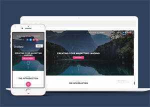 简洁响应式营销平台网站模板 - 网创&网赚 项目教学