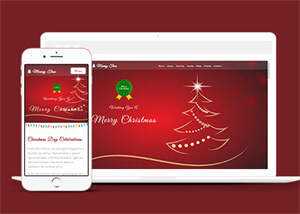 红色喜庆圣诞节网站模板下载 - 网创&网赚 项目教学