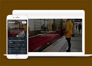 宽屏响应式扁平化旅游类网站模板 - 网创&网赚 项目教学