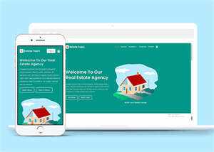绿色房地产经纪公司网页模板下载 - 网创&网赚 项目教学