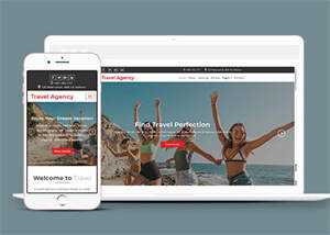 简洁旅游景点官网网站模板下载 - 网创&网赚 项目教学