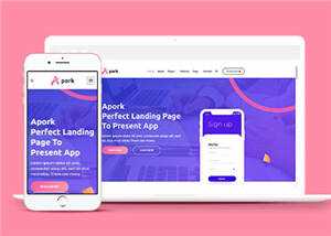 宽屏企业app软件网页源码模板下载 - 网创&网赚 项目教学