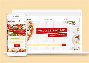 响应式大气美食披萨网站模板 - 网创&网赚 项目教学