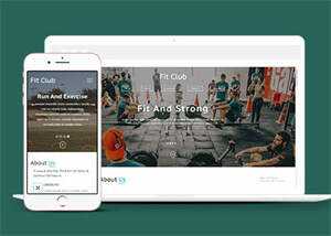 宽屏欧美健身运动网站模板下载 - 网创&网赚 项目教学