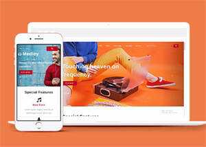 简洁耳机生产企业网站模板下载 - 网创&网赚 项目教学