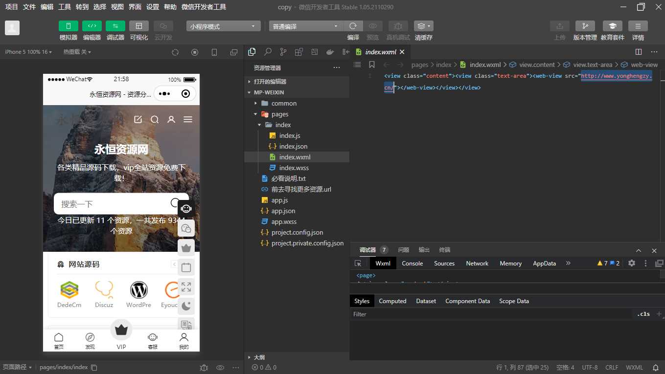 网址直接打包成微信小程序源码 - 网创&网赚 项目教学