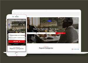 简洁企业求职展示公布源码模板下载 - 网创&网赚 项目教学