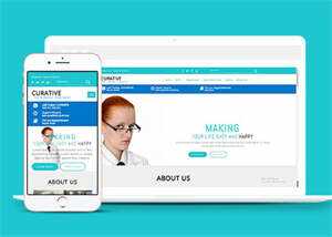 蓝色清新医院网页模板下载 - 网创&网赚 项目教学