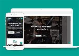 时尚美发理发博客HTML5网站模板 - 网创&网赚 项目教学