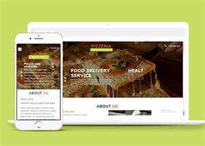 披萨品牌加盟连锁店网站模板 - 网创&网赚 项目教学