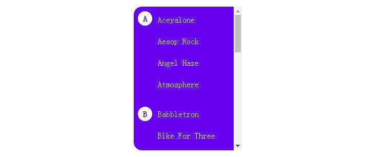 js+css3侧边栏滚动显示首字母索引特效 - 网创&网赚 项目教学