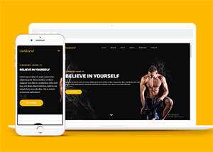 宽屏顶部固定导航健身网站模板 - 网创&网赚 项目教学