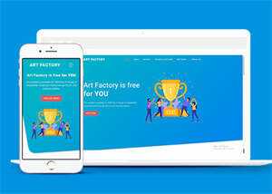 蓝色设计公司扁平化网站模板 - 网创&网赚 项目教学