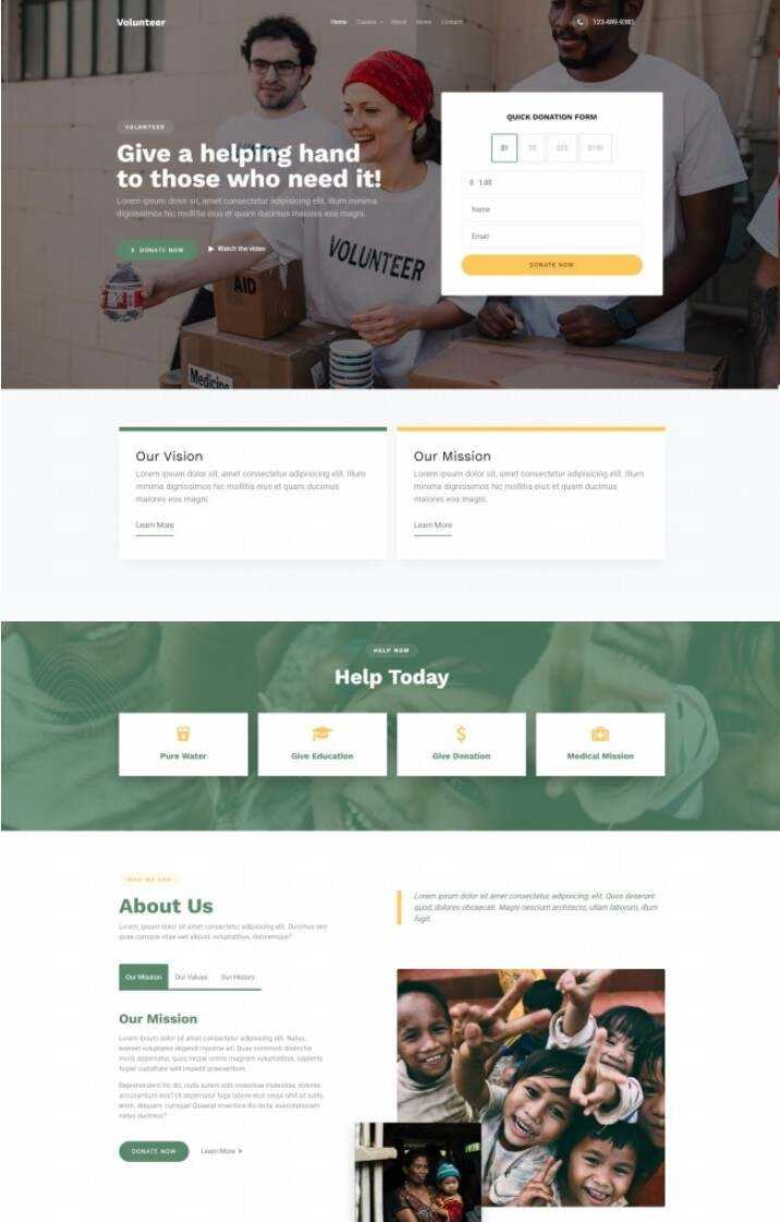 慈善机构宣传服务网站html模板 - 网创&网赚 项目教学