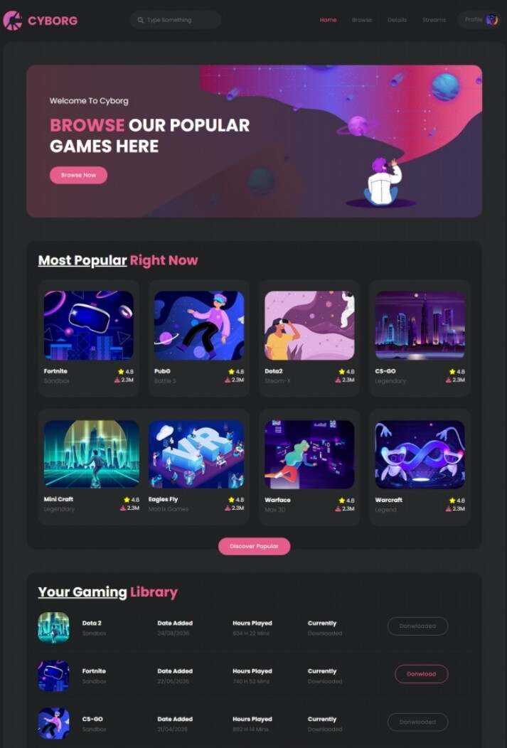 HTML5热门游戏体验宣传网站模板 - 网创&网赚 项目教学