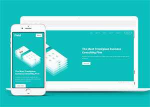 简洁亮绿色商业咨询网站模板下载 - 网创&网赚 项目教学