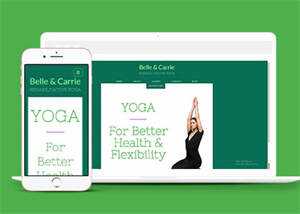 宽屏瑜伽训练工作室网站模板 - 网创&网赚 项目教学