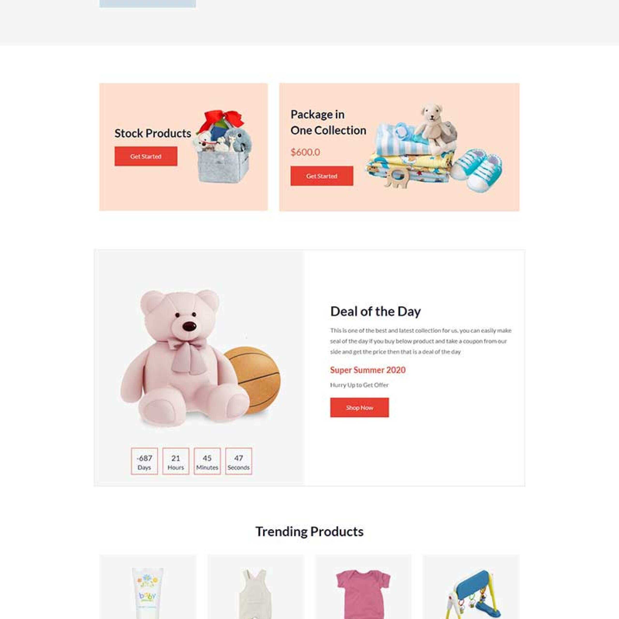多用途响应式婴儿用品商店HTML5模板 - 网创&网赚 项目教学