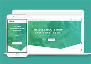 简洁渐变绿色响应式商业网页模板 - 网创&网赚 项目教学