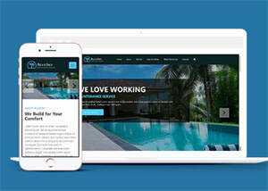 海滩度假山庄酒店网站模板下载 - 网创&网赚 项目教学