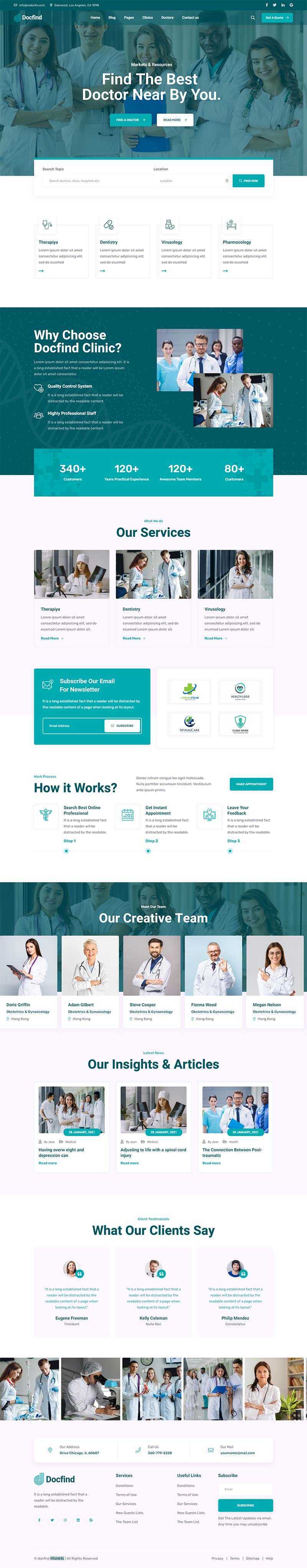 响应式在线医生咨询服务主页HTML模板 - 网创&网赚 项目教学