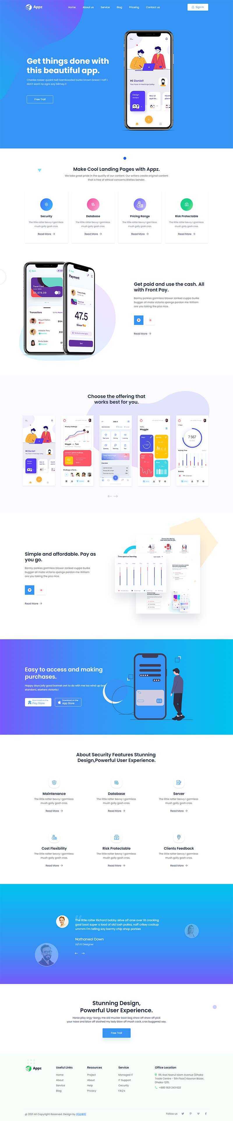 bootstrap手机app应用软件官网HTML5模板 - 网创&网赚 项目教学