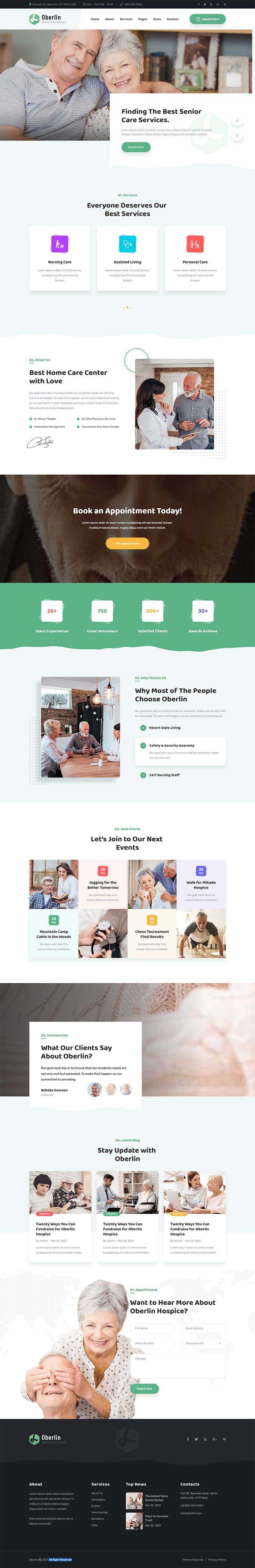 响应式养老院护理机构官网html5模板 - 网创&网赚 项目教学