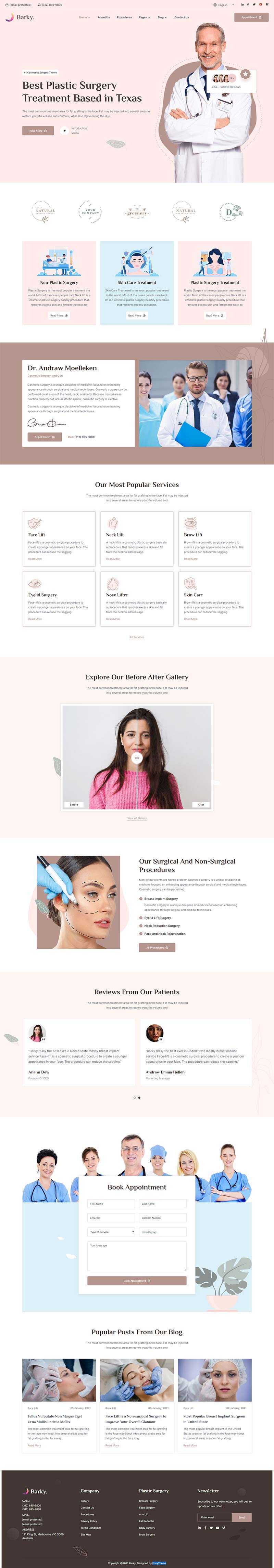 bootstrap粉红色美容整形医院官网HTML模板 - 网创&网赚 项目教学