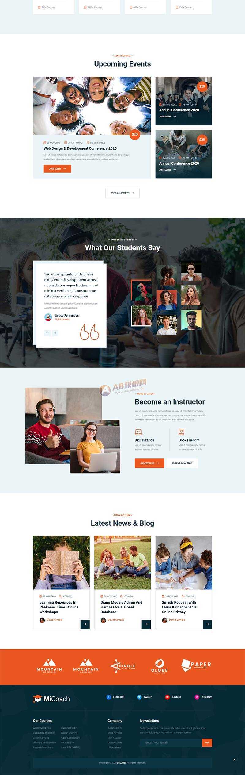 响应式在线课程教育培训行业网站HTML5模板 - 网创&网赚 项目教学