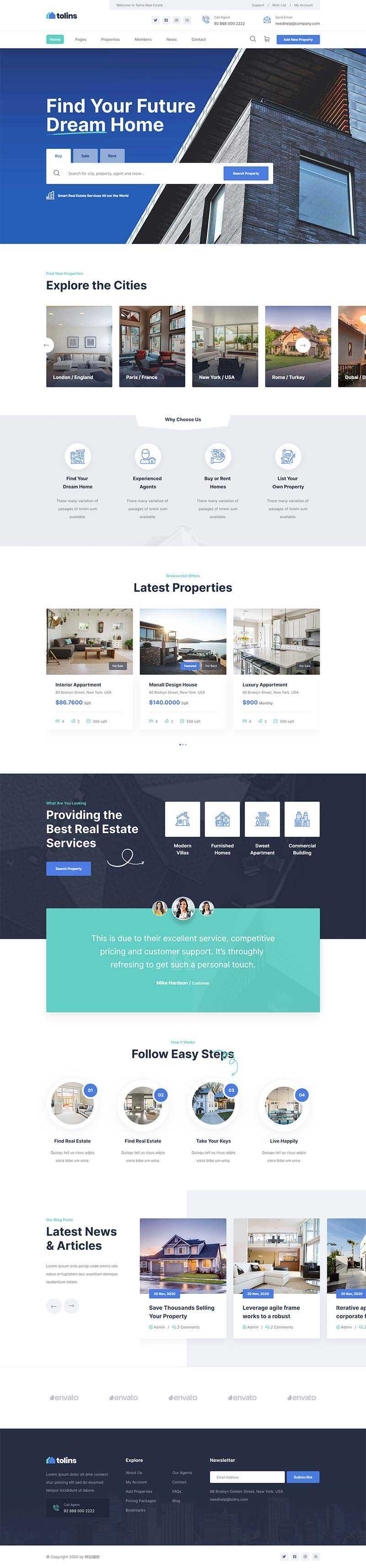 bootstrap二手房房地产业务销售网站HTML模板 - 网创&网赚 项目教学