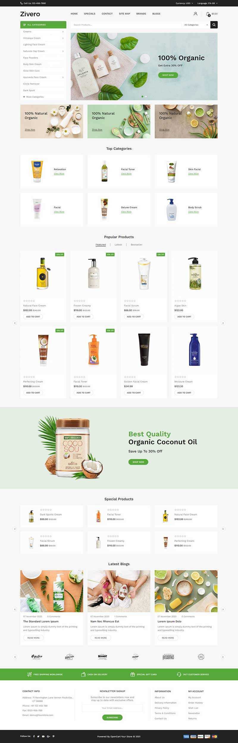 小清新洗护用品商城网页html模板 - 网创&网赚 项目教学