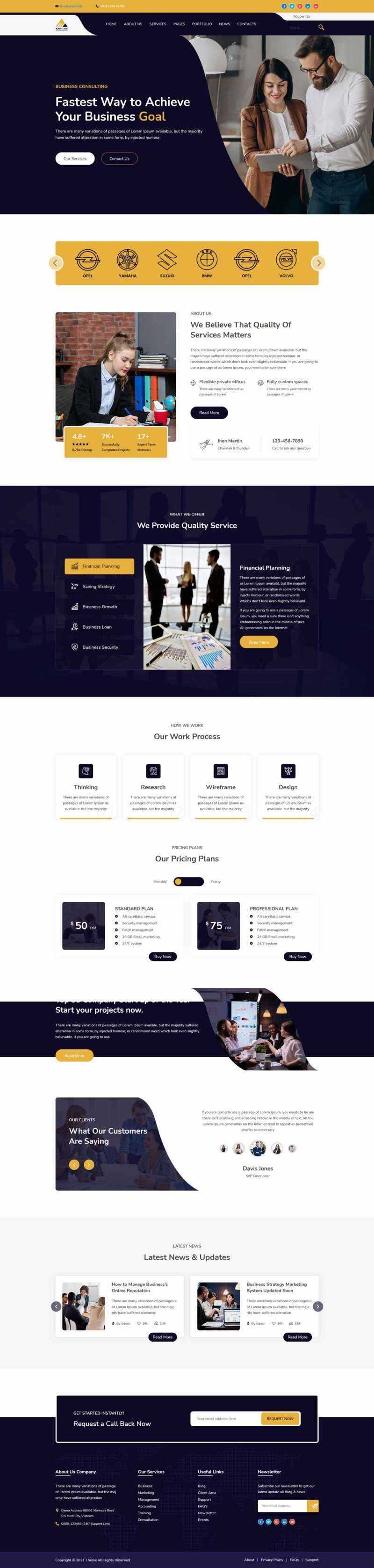 商业方案解决公司网站HTML模板 - 网创&网赚 项目教学