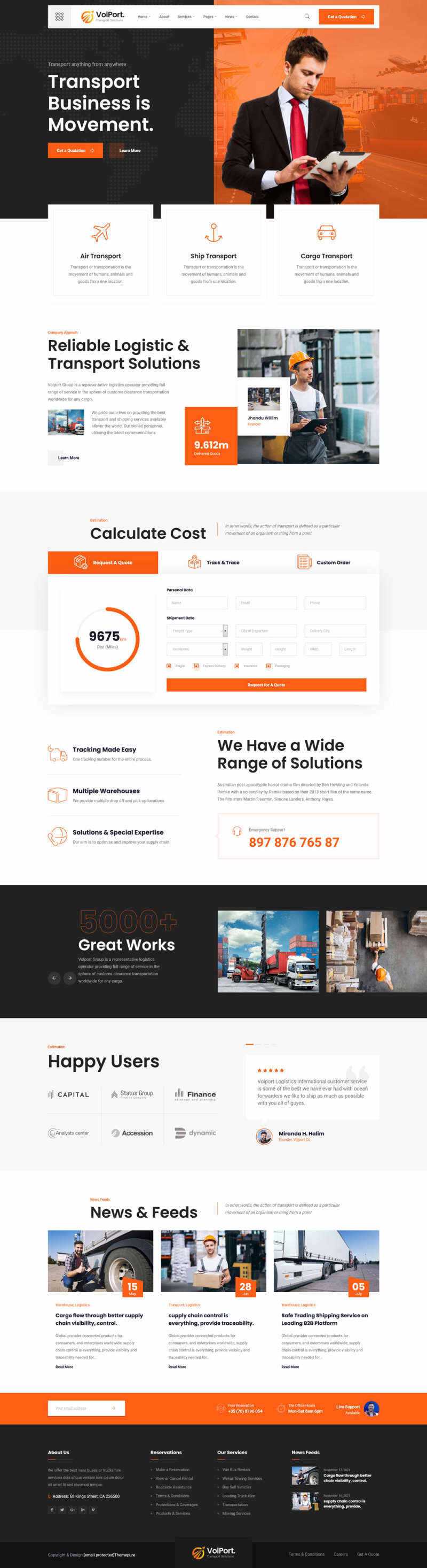 物流和运输企业官网HTML5模板 - 网创&网赚 项目教学