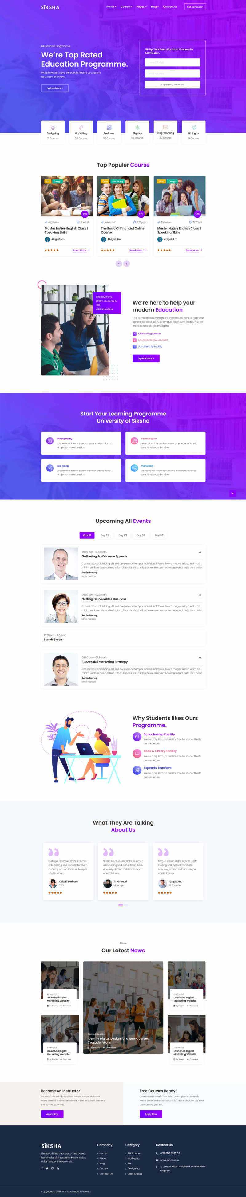 在线课程教育服务机构html模板 - 网创&网赚 项目教学
