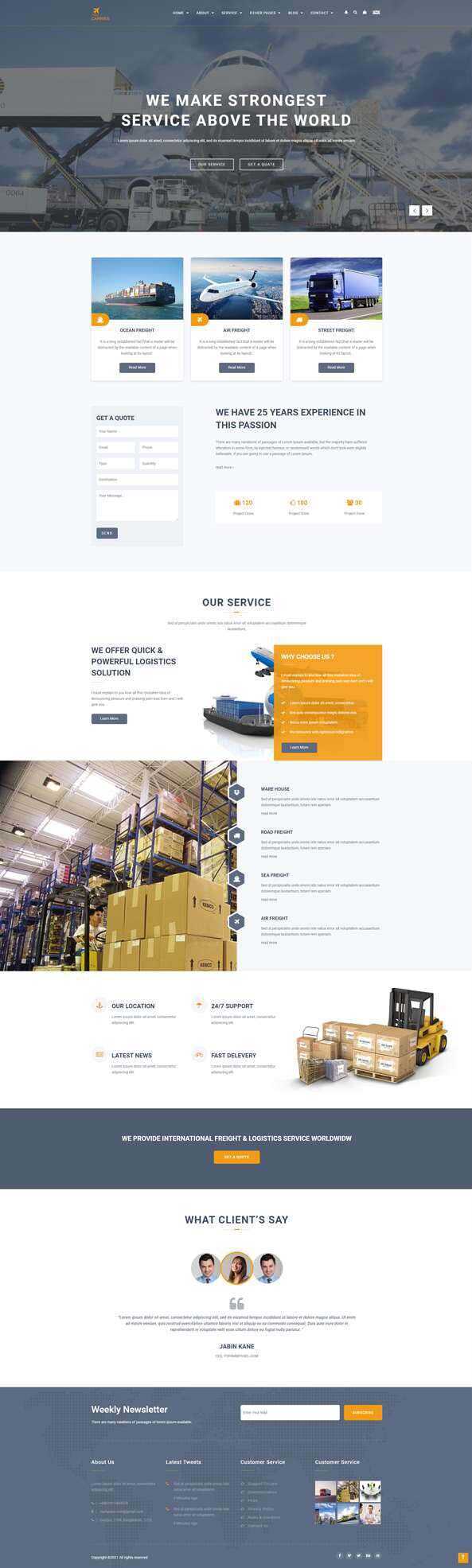 响应式运输物流网站html模板 - 网创&网赚 项目教学