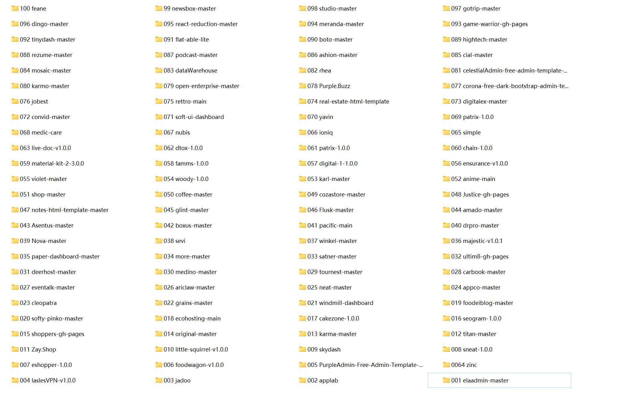 2022年新款100个HTML5模板 包含后台和各类型前端 - 网创&网赚 项目教学